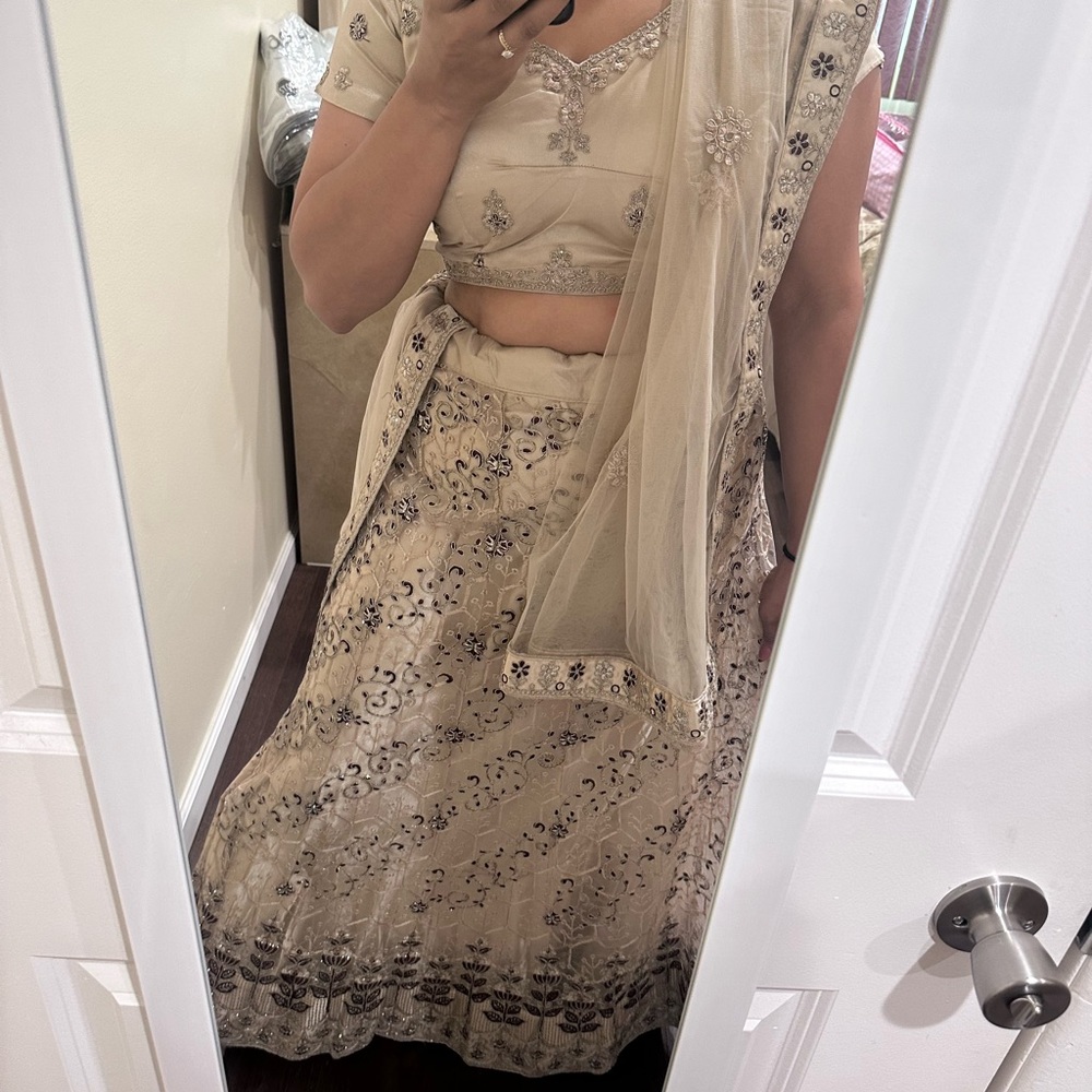 Indian wedding guest Lehenga -Champagne - BRAND NEW -Never worn